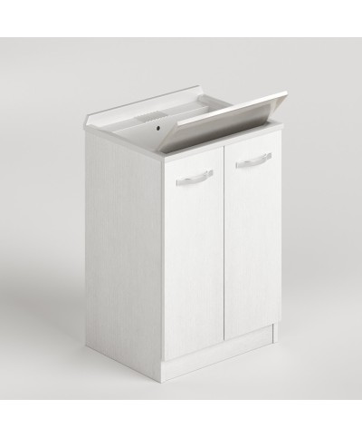 Ferramenta1.com | Laundry lavatoio 2a 61x50x86 cm bianco frassino - PZ 1