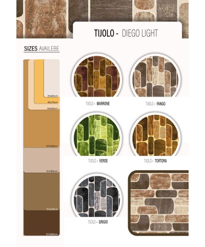 Ferramenta1.com | Tappeto cucina tijolo 25x 60 cm assortito - PZ 20