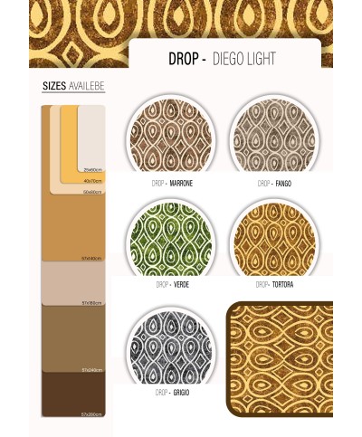 Ferramenta1.com | Tappeto cucina drop 50x 80 cm assortito - PZ 20