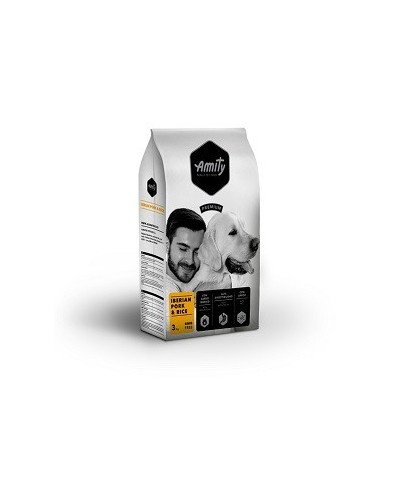 Ferramenta1.com | Cibo cane amity  3 kg adult iberian pork  rice - PZ 4
