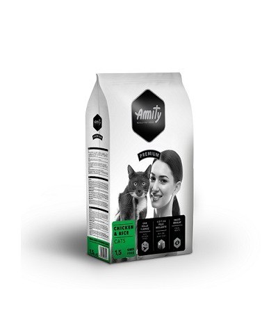 Ferramenta1.com | Cibo gatto amity 1,5 kg adult chicken  rice - PZ 8