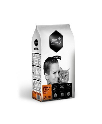 Ferramenta1.com | Cibo gatto amity 1,5 kg adult salmon  rice - PZ 8