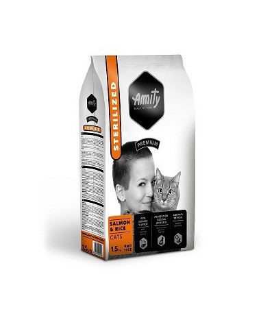 Ferramenta1.com | Cibo gatto amity 1,5 kg sterilized salmon  rice - PZ 8