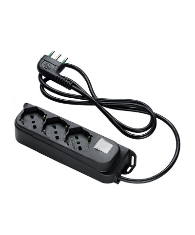 Ferramenta1.com | Fme 47.461 multipresa 3p bip/sc+int nero - PZ 1