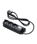 Ferramenta1.com | Fme 47.461 multipresa 3p bip/sc+int nero - PZ 1