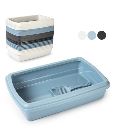 Ferramenta1.com | Lettiera c/paletta max bianco/azzurro/antracite - PZ 12