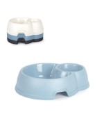Ferramenta1.com | Ciotola doppia tailor bianco/azzurro/antracite - PZ 12
