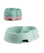 Ferramenta1.com | Ciotola doppia tailor verde/rosa/tortora - PZ 12