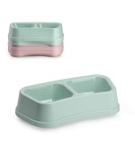 Ferramenta1.com | Ciotola doppia rex mis. m  verde rosa tortora - PZ 12