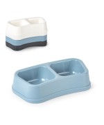 Ferramenta1.com | Ciotola doppia rex  mis.m bianco/azzurro/antrac. - PZ 12
