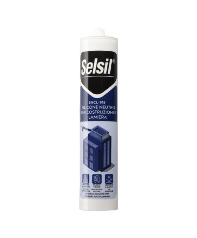 Ferramenta1.com | Selsil silicone neutro trasparente 310 ml - PZ 25