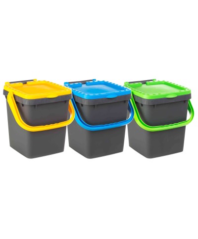Ferramenta1.com | Pattumiera  35 l ecoplus c/maniglia kit 3 pezzi - PZ 1