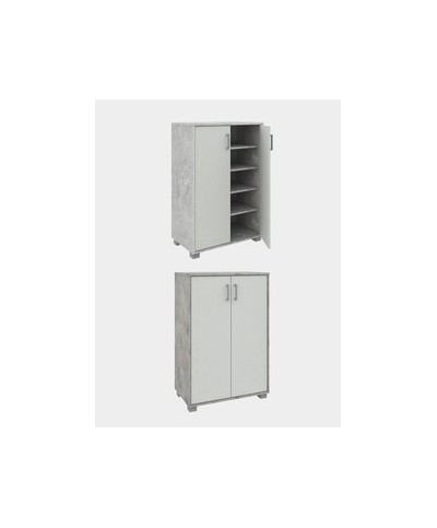 Ferramenta1.com | Mobile basso 2a multiuso 90x60x35 cm cemento/bianco - PZ 1