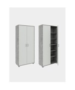 Ferramenta1.com | Mobile alto 2a multiuso 170x78x35 cm cemento/bianco - PZ 1