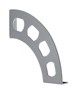 Ferramenta1.com | Reggimensola boomerang 180x190 mm argento - CP 5