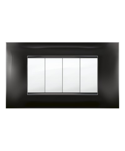 Ferramenta1.com | Placca mivida plana nero  4p - PZ 1