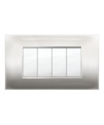 Ferramenta1.com | Placca mivida plana acciaio satinato 4p - PZ 1