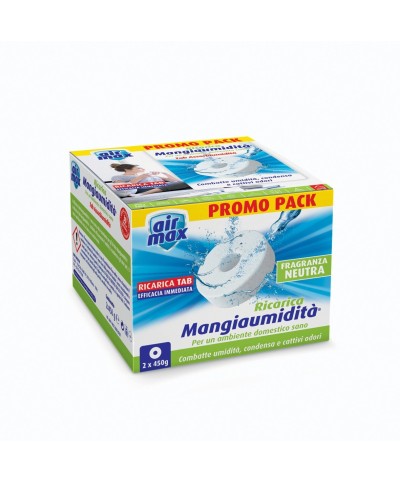 Ferramenta1.com | Airmax assorbiumidita ricarica tab neut 450g 2pz - PZ 12