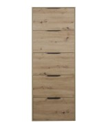 Ferramenta1.com | Scarpiera 5 ribalte slim cm. 65x15x174 h rovere a. - PZ 1