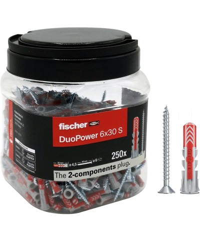 Ferramenta1.com | Fischer tassello duopower s 6x30 propack 250 pz - CF 1