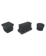 Ferramenta1.com | Puntale alettato rettangol 30x60 mm plast nero - PZ 100