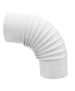 Ferramenta1.com | Gomito per stufa 90 d  8 cm bianco - PZ 12