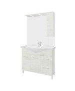 Ferramenta1.com | Arredo bagno mod.rubino rovere bianco 105 cm - PZ 1