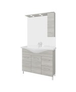 Ferramenta1.com | Arredo bagno mod.rubino rovere grigio 105 cm - PZ 1