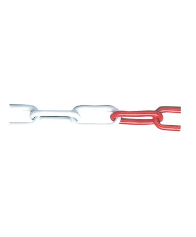 Ferramenta1.com | Catena acciaio bianco rosso d 5 mm da 25 m - ML 25