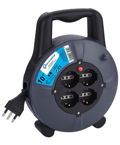 Ferramenta1.com | Avvolgicavo 10 m sez  3x1,5 4bip sch+prot 49026* - PZ 1