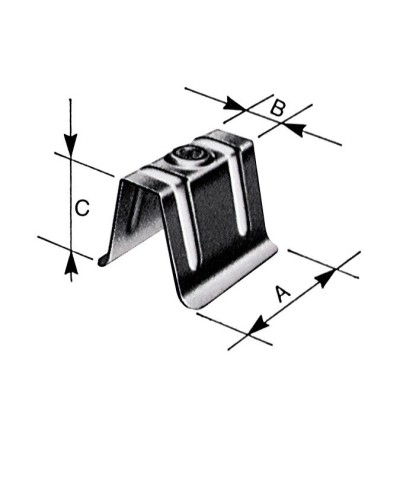 Ferramenta1.com | Bs cappellotto in lamiera zinc 50x15x40 mm 10 pz - BS 5