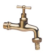 Ferramenta1.com | Rubinetto ottone lucido c/portagomma d 1/2 - PZ 2