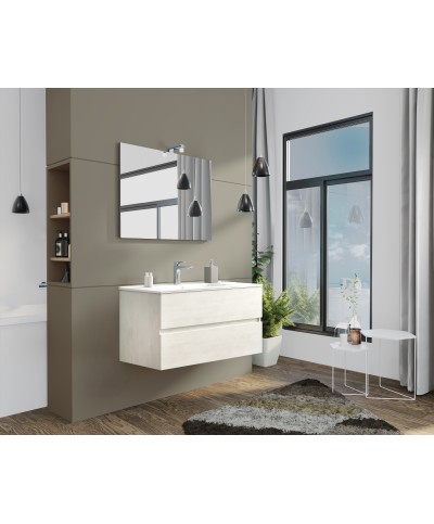 Ferramenta1.com | Mobile bagno new splash 105 sosp. rovere bianco - PZ 1