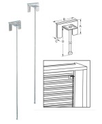 Ferramenta1.com | Sicura per tapparella plastica asta 39x480 mm - PZ 50