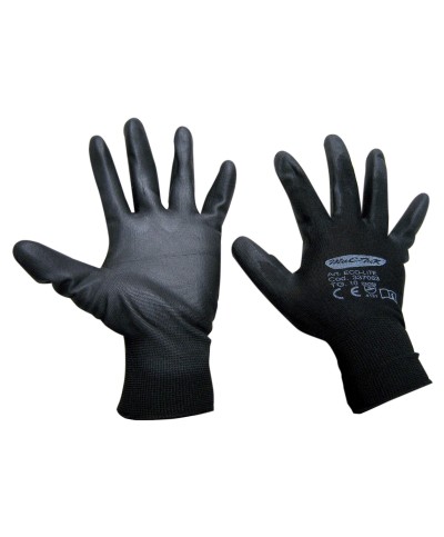 Ferramenta1.com | Guanti nylon poliuretano eco-lite nero tg. 9 - PA 12
