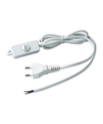 Ferramenta1.com | Cavo 1,5 m 2x0,75 c/interruttore bianco - PZ 1