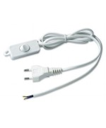 Ferramenta1.com | Cavo 1,5 m 2x0,75 c/interruttore bianco - PZ 1