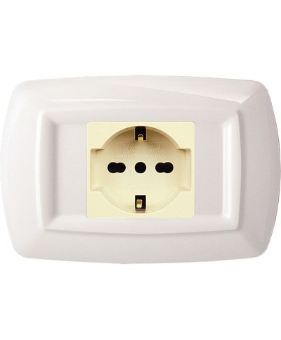 Ferramenta1.com | Tondo placca magic plast 1p schuko bianco - PZ 10