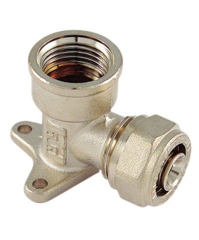 Ferramenta1.com | Gomito f.16x1/2 con flangia per multistrato - PZ 10