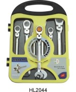 Ferramenta1.com | Serie  7 chiavi a cricchetto testa snodata 8/19 mm - CF 1