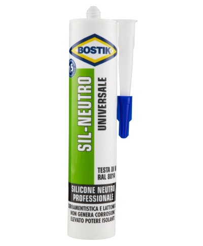 Ferramenta1.com | Bostik sil-neutro universale 300 ml testa di moro - PZ 12