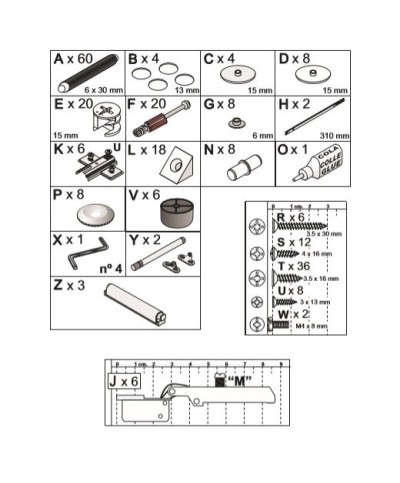 Ferramenta1.com | R accessori montaggio x kit credenza 3a+1c - CF 1