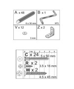 Ferramenta1.com | R accessori montaggio x kit libreria zig-zag - CF 1