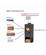 Ferramenta1.com | R vetro x  stufa a legna mod. lux - PZ 0