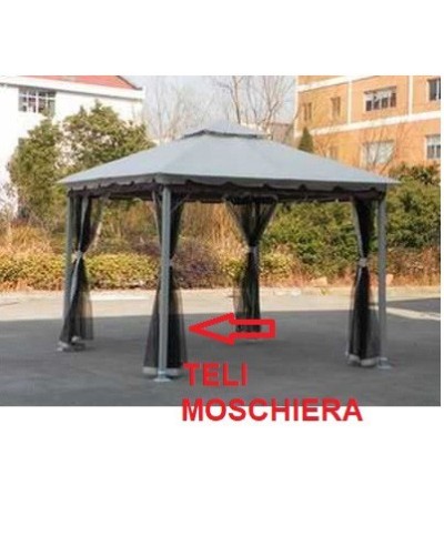 Ferramenta1.com | R set 4 teli moschiera x gazebo in acciaio smeralda mt.3x3 - CF 0
