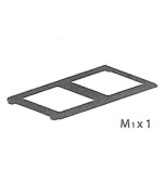 Ferramenta1.com | R cornice m1x1 x pattumiera 2 ante cm. 68x37x90h art plast - PZ 1