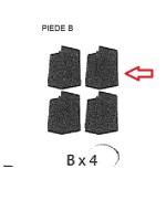 Ferramenta1.com | R piedino b x pattumiera 2 ante cm. 68x37x90h art plast - PZ 1
