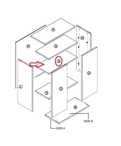 Ferramenta1.com | R mensola xkit mobile 2a 68x95x34 cemento chiaro k4298 - PZ 1