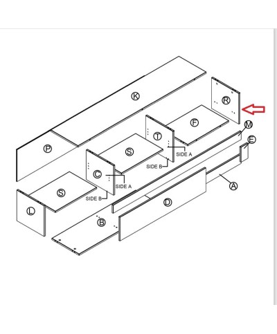 Ferramenta1.com | R part r fianco x  parete living roomy  rov. nod/bia. grk13 k105/0110 - PZ 1