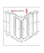 Ferramenta1.com | R profilo lato 70 inf.+sup. x box doccia crist.tras/ser.mm.6cm - PZ 1